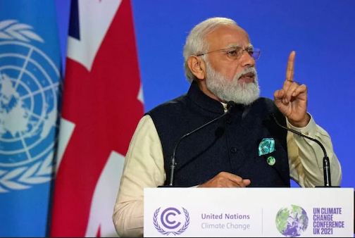 UN’s COP26 Glasgow Summit: ਪ੍ਰਧਾਨ ਮੰਤਰੀ (Prime Minister) ਨਰਿੰਦਰ ਮੋਦੀ (Narendra Modi) ਨੇ ਸੋਮਵਾਰ ਨੂੰ ਗਲਾਸਗੋ (Glasgow Summit) ਵਿੱਚ COP26 ਜਲਵਾਯੂ ਸੰਮੇਲਨ ਵਿੱਚ ਐਲਾਨ ਕੀਤਾ ਕਿ ਭਾਰਤ ਦੀ ਆਰਥਿਕਤਾ (Indian Economy) ਸਾਲ 2070 ਤੱਕ ਕਾਰਬਨ ਨਿਰਪੱਖ ਹੋ ਜਾਵੇਗੀ।