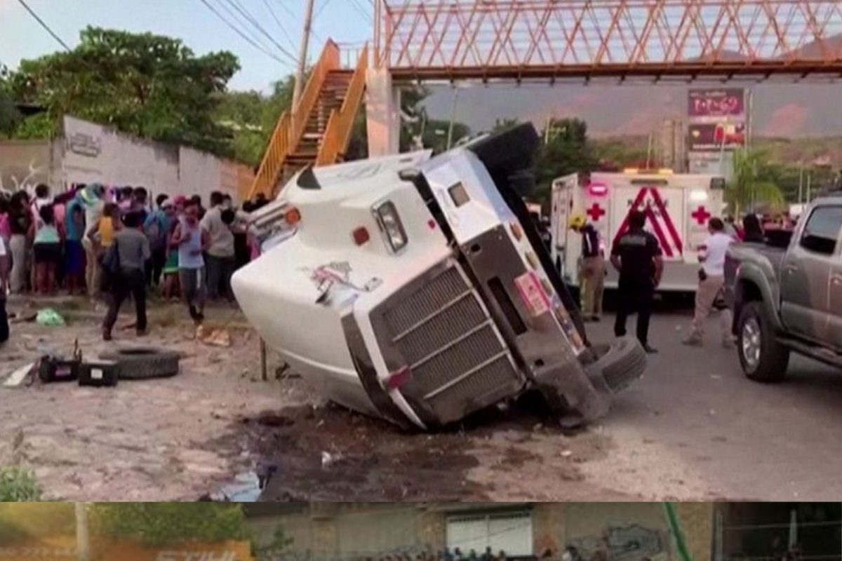 Mexico truck crash: ਮੈਕਸੀਕੋ 'ਚ ਟਰੱਕ ਪਲਟਣ ਕਾਰਨ ਘੱਟੋ-ਘੱਟ 53 ਲੋਕਾਂ ਦੀ ਮੌਤ